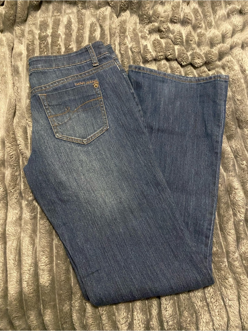 DKNY Dark Blue Wide Leg Jeans